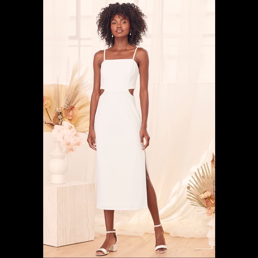 Lulus white midi